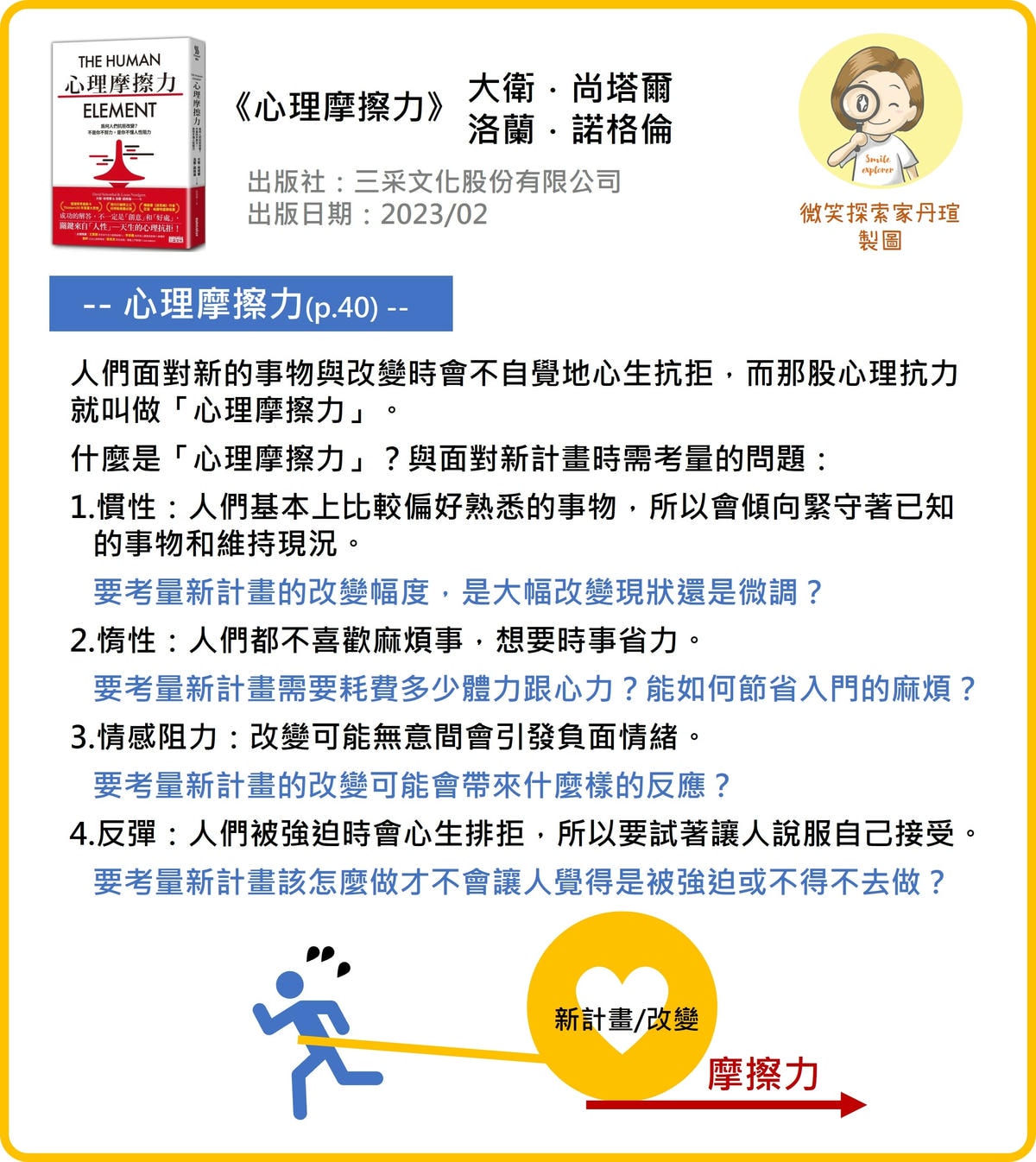 微笑閱讀：《心理摩擦力》1—為什麼我們抗拒改變？
